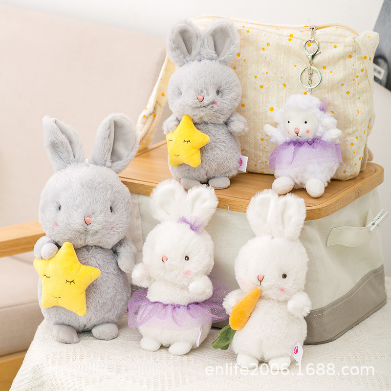 Picture of Cute Jade Rabbit Pillow Personalized Sofa Pillow Moon Rabbit Plush Toy Doll Girls Sleeping Doll