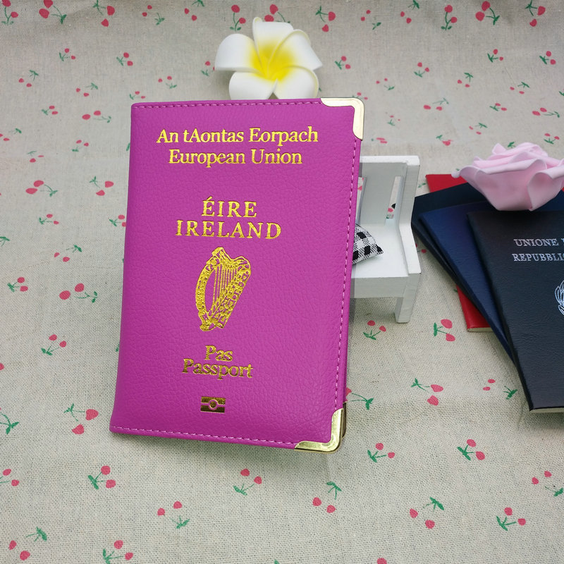 Picture of Multicolor Optional PU Ireland Passbook Holder Passbook Holder Travel Multi-function Bi-fold Passbook Bag Certificate Holder