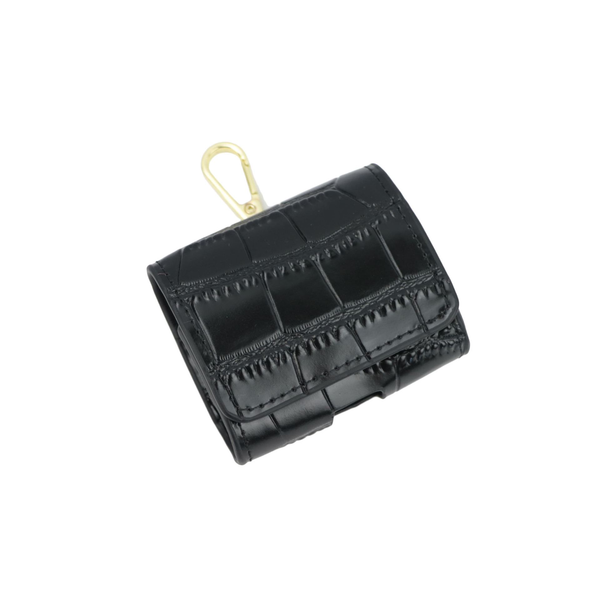 Picture of Cross-border Genuine Leather Crocodile Pattern Wireless Bluetooth Earphone Case Protective Cover with Hook for airpods 1/2/pro