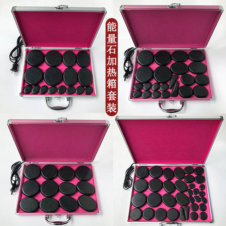 Picture of Jinbolan SPA volcanic energy stone heating box set of 16 pieces automatic constant temperature hot stone set massage Stone