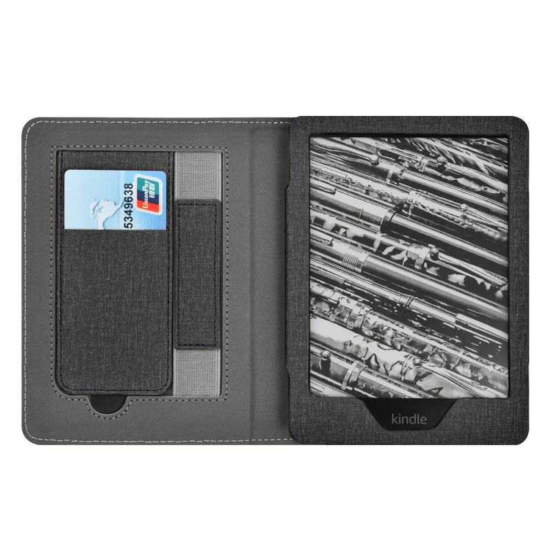 Picture of Suitable for Kindle Paperwhite65 Linen Texture Stand Protective Cover 2024 Youth Version 6inch Protective Cover