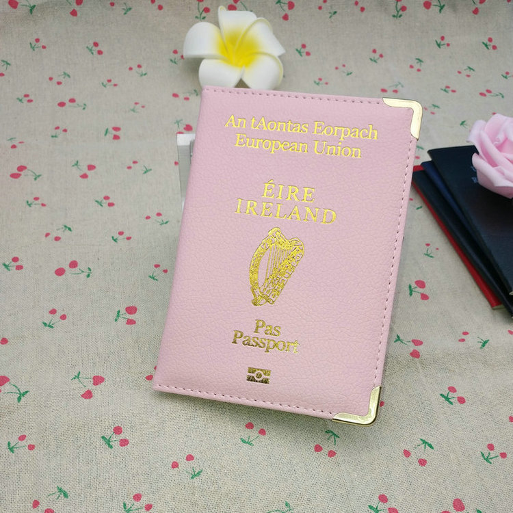 Picture of Multicolor Optional PU Ireland Passbook Holder Passbook Holder Travel Multi-function Bi-fold Passbook Bag Certificate Holder