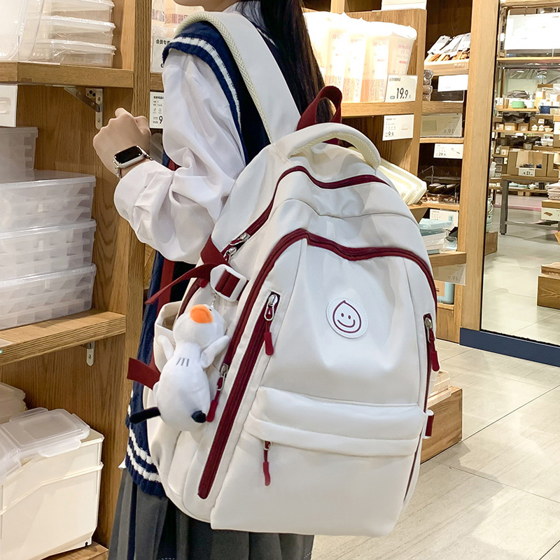Picture of Schoolbags for Children, Primary School Students, Girls, Color-Blocked Backpacks, High School Students, Junior High School Students, Customized High-Quality Wholesale Backpacks