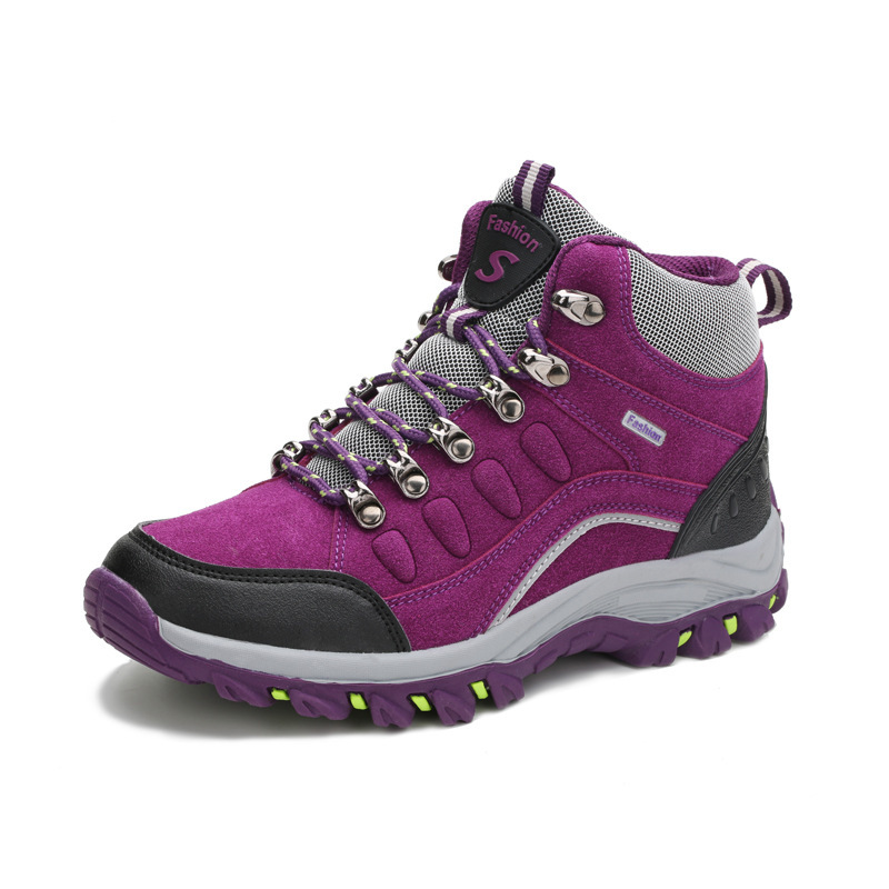 Picture of Cross-border plus size Winter Warm Outdoor Couple Hiking Shoes High-top fleece-lined Cotton Shoes Men's Shoes Sports Hiking Shoes 8011