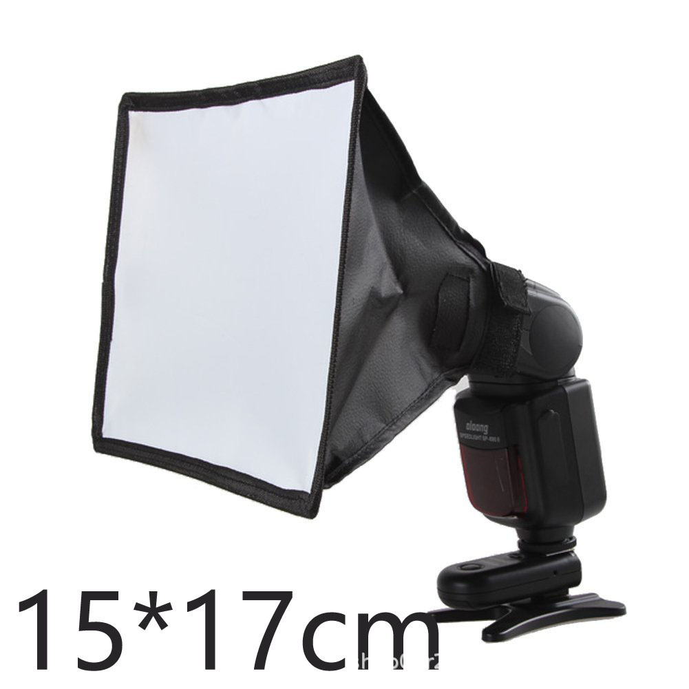 Picture of Camera Top 30/40 Flash Round Gray Card Soft Light Cover Black and White Cloth Cover Cone Type Soft Light Box Silver Whiteboard