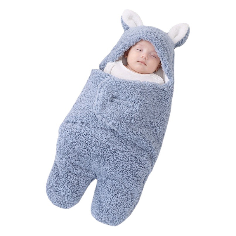 Newborn Cushion Sleeping Bag Anti-startling Baby Swaddling Autumn and Winter Thickened Cashmere Newborn Token Cartoon Baby Bag