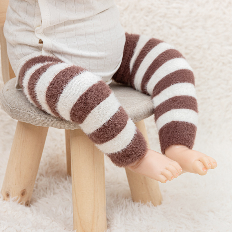 Picture of Baby's Leg Socks fleece-lined Thickened Warm Autumn and Winter Children's Knee Protecting Arm Mink Stocking Neonatal Leg Socks