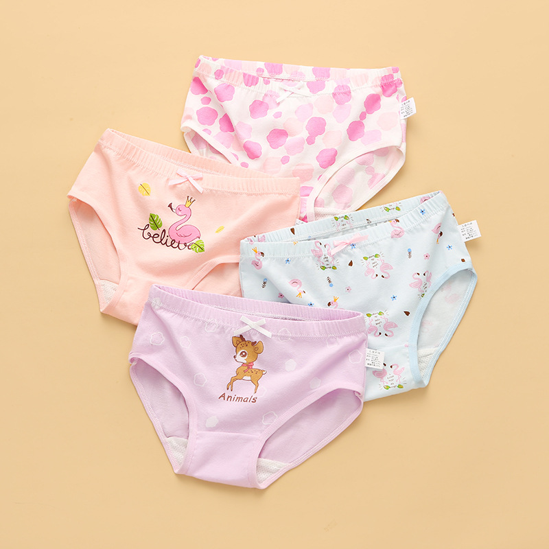 Picture of Children's underwear girls' fine shuttle cotton children's underwear boxers Primary School Baby children's underwear summer