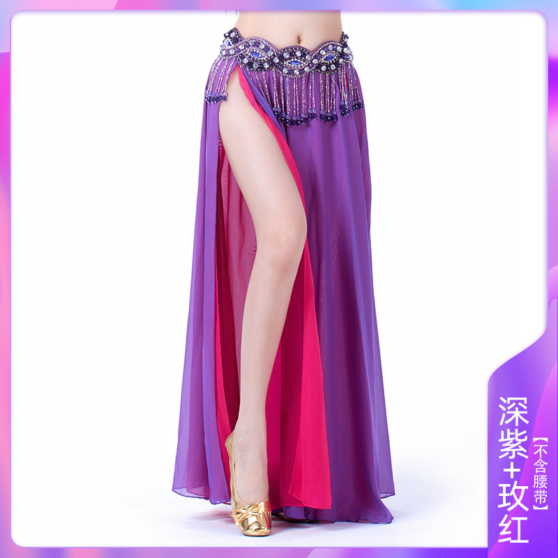 Picture of Double Split Chiffon Dress Belly Dance Sexy Dress Dance Dress Belly Dance Stage Performance Dress
