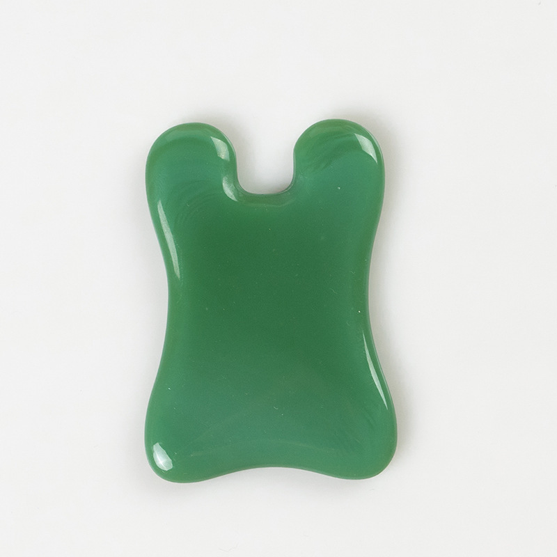 Picture of Green Synthetic Jade Scraping Massage Board Beauty Pulling Stick Beauty Salon Home Face Face Eye Whole Body