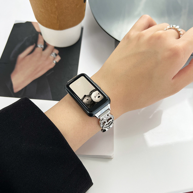 Picture of For Huawei bracelet 10/9/8/7 strap nfc version glory 6/7 wristband metal bracelet love ins summer