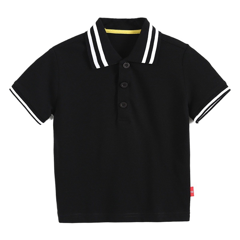 Mi Chun Boys Short-Sleeved Polo Shirt T-Shirt 2025 Summer New Kidsren's Clothing K-Style Cartoon Lapel Baby Undershirt t