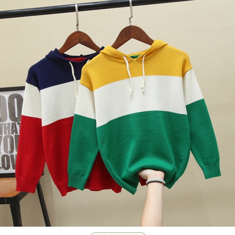 Picture of Children's Clothing Pure Cotton Knitted Hooded Sweatshirt Kidsren's Boys and Toddlers 2023 Autumn and Winter Spring & Fall Casual Sports Sweaters