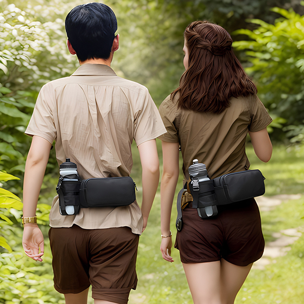 Korean Running Sports Waist Bag, Outdoor Water Bottle Waist Bag, Nylon Ultra-Light Running Bag, Cycling Waist Bag, Wear-Resistant Mobile Phone Bag