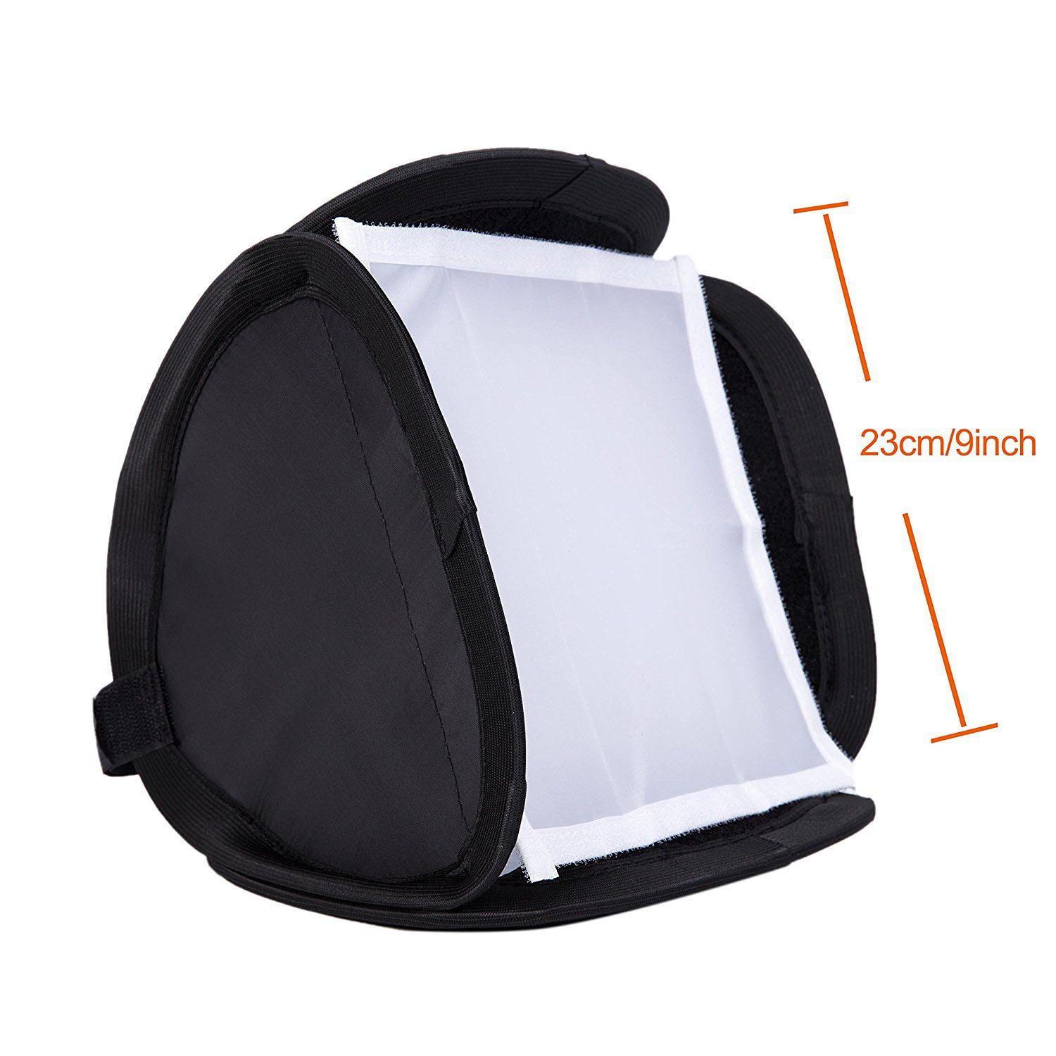 Picture of Camera Top 30/40 Flash Round Gray Card Soft Light Cover Black and White Cloth Cover Cone Type Soft Light Box Silver Whiteboard