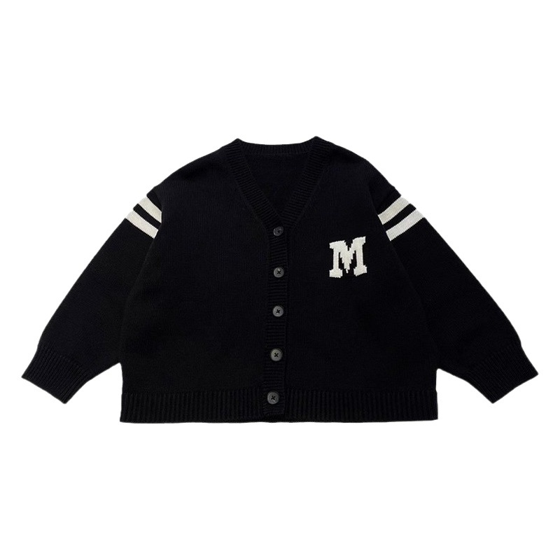 2024 New Arrival Autumn and Winter Stylike Boys' Top Boys Korean Style Knitted Cardigan Sweater Jacket Boys' Trendy