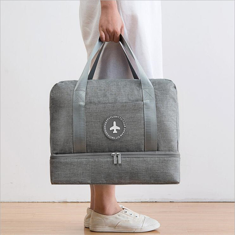 Cross-Border Amazon Dry and Wet Separation Bag Storage Toiletry Bag Fitness Bathrobe Bag Swimming Bag Beach Bag Waterproof Shoe Bag