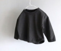 Picture of Autumn Boys' Long-Sleeved T-Shirts Bamboo Cotton Kidsren's Tops Category a Pure Color Round Neck Girls' Bottoming Shirts for Babies and Middle-Aged Kidsren