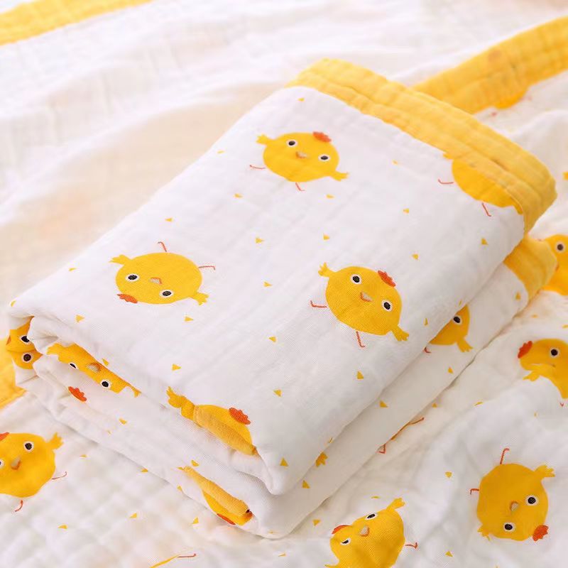 Picture of Six-layer gauze cotton children's quilt cartoon printing baby bath towel thick absorbent factory wholesale summer quilt