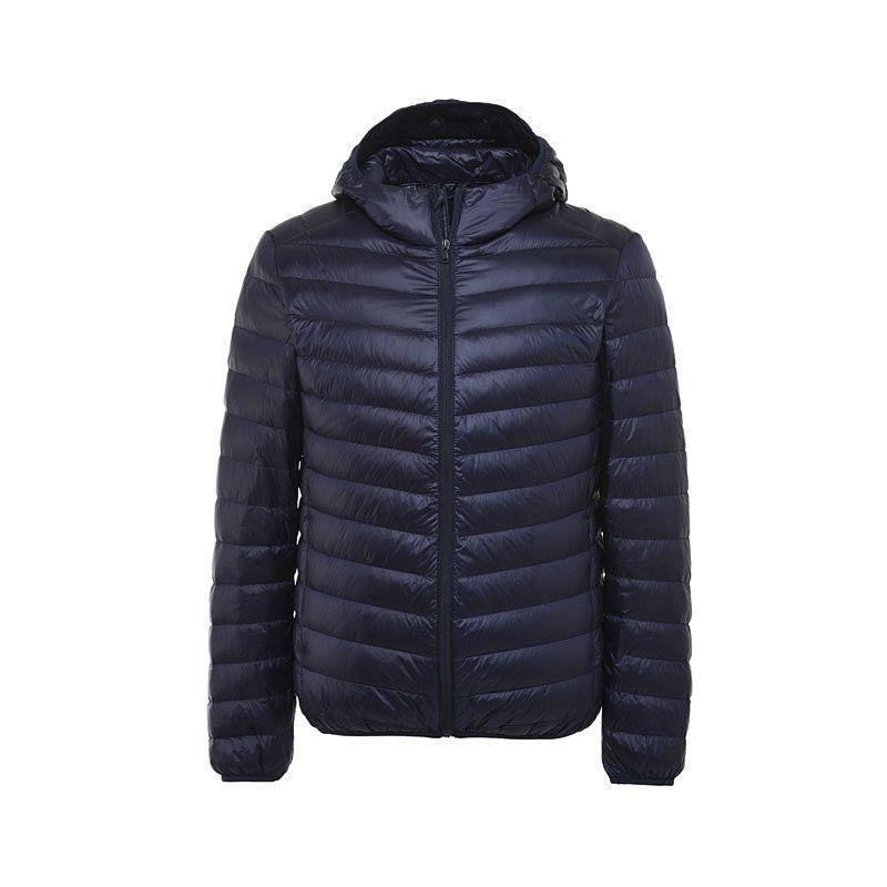 Picture of Lightweight Light Down Cotton-padded Coat Men's Short Hooded Vertical Collar Plus Large Size Middle-aged and Elderly Light Spring Clothes