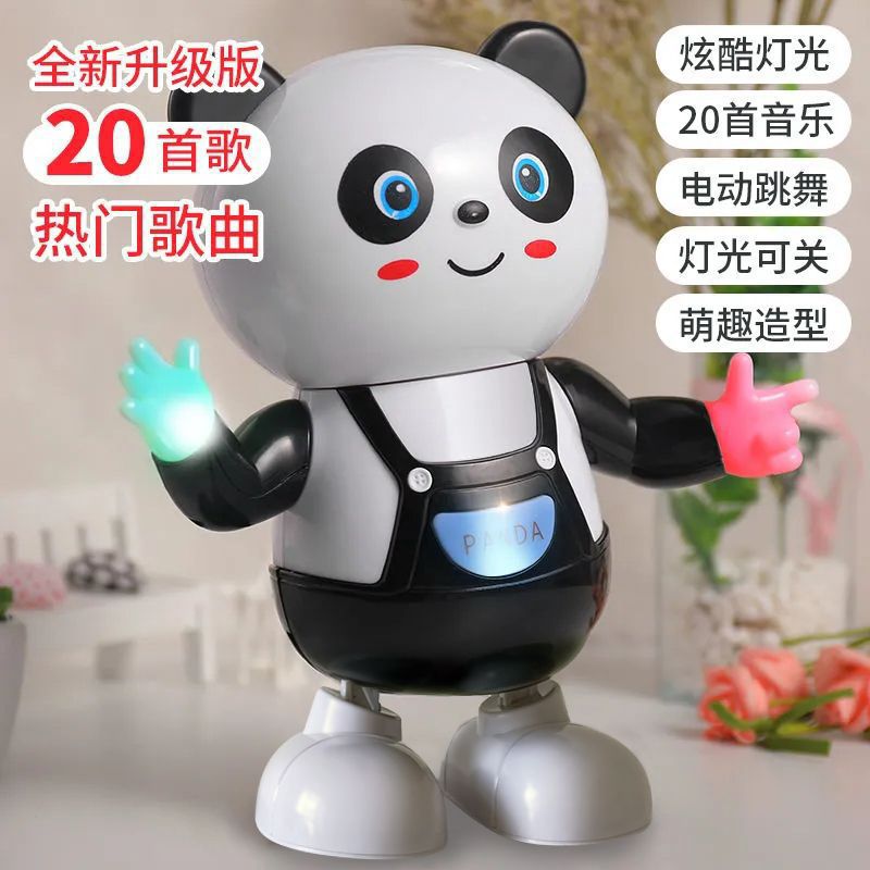 Picture of Electric dancing duckling with sound can move rabbit light walking singing panda dancing robot children's toys