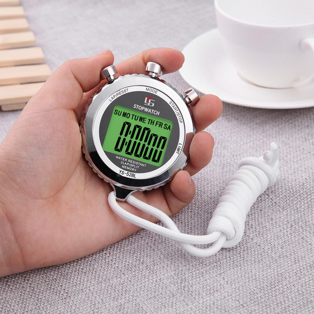 Picture of Yisheng single-row stopwatch timer running track and field training fitness sports with luminous countdown can be turned off and mute