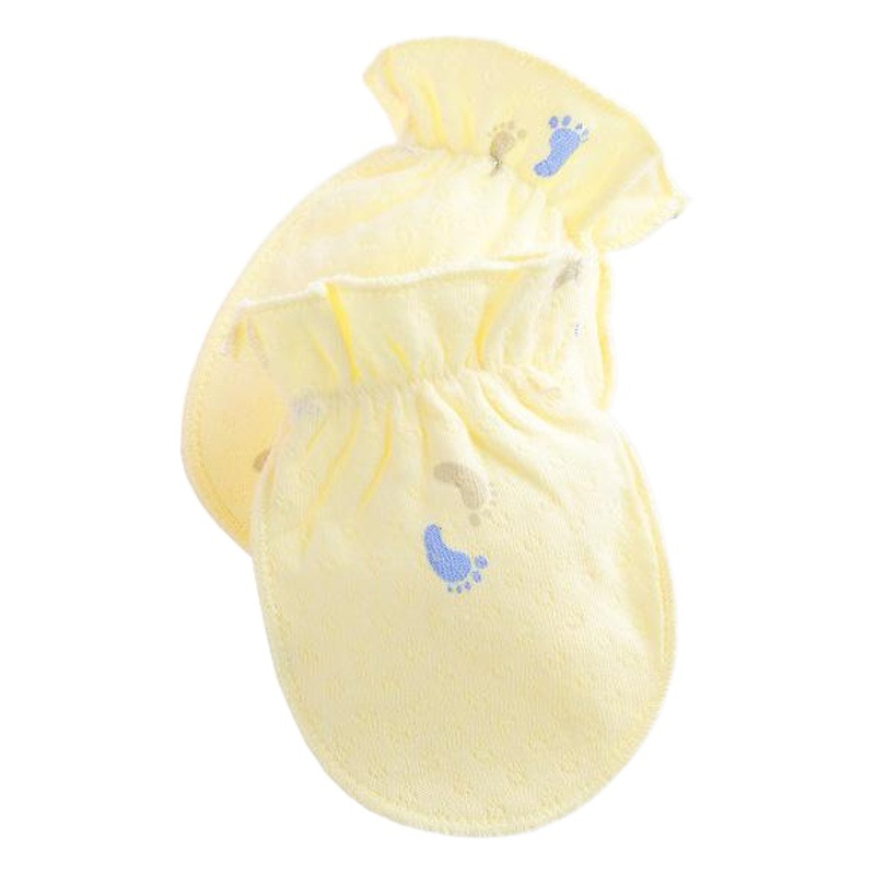 Newborn Anti-scratch Small Gloves Cotton Baby Newborn Baby Gloves Warm Bite Spring, Autumn, Winter, Summer 0-3