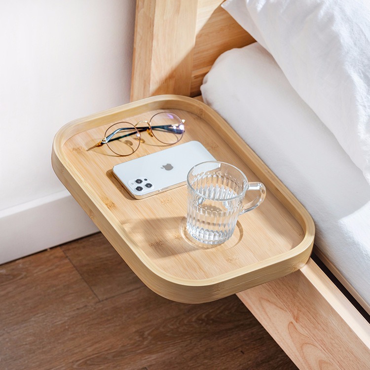 Picture of Bedroom Bedside Storage Rack Punch-free Projector Bedside Rack Sofa Bathtub Side Storage Partition Creative Storage Rack