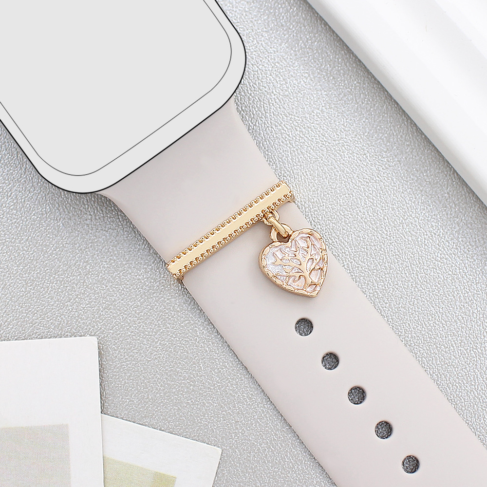 Picture of For Apple Watch Strap Apple Watch Strap Decorative Silicone Strap Drop Oil Life Tree Decorative Ring