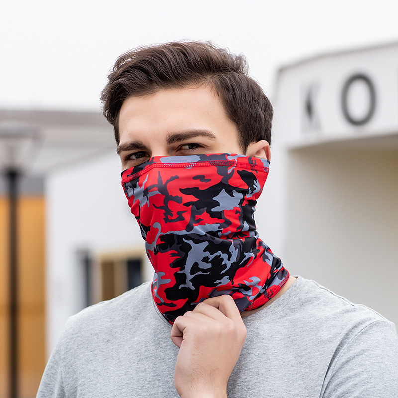 Picture of Sunscreen Mask Ice Silk Scarf Set Men's Headband Neck Protection Neck Summer Fishing Magic Riding Face Face Face Thin