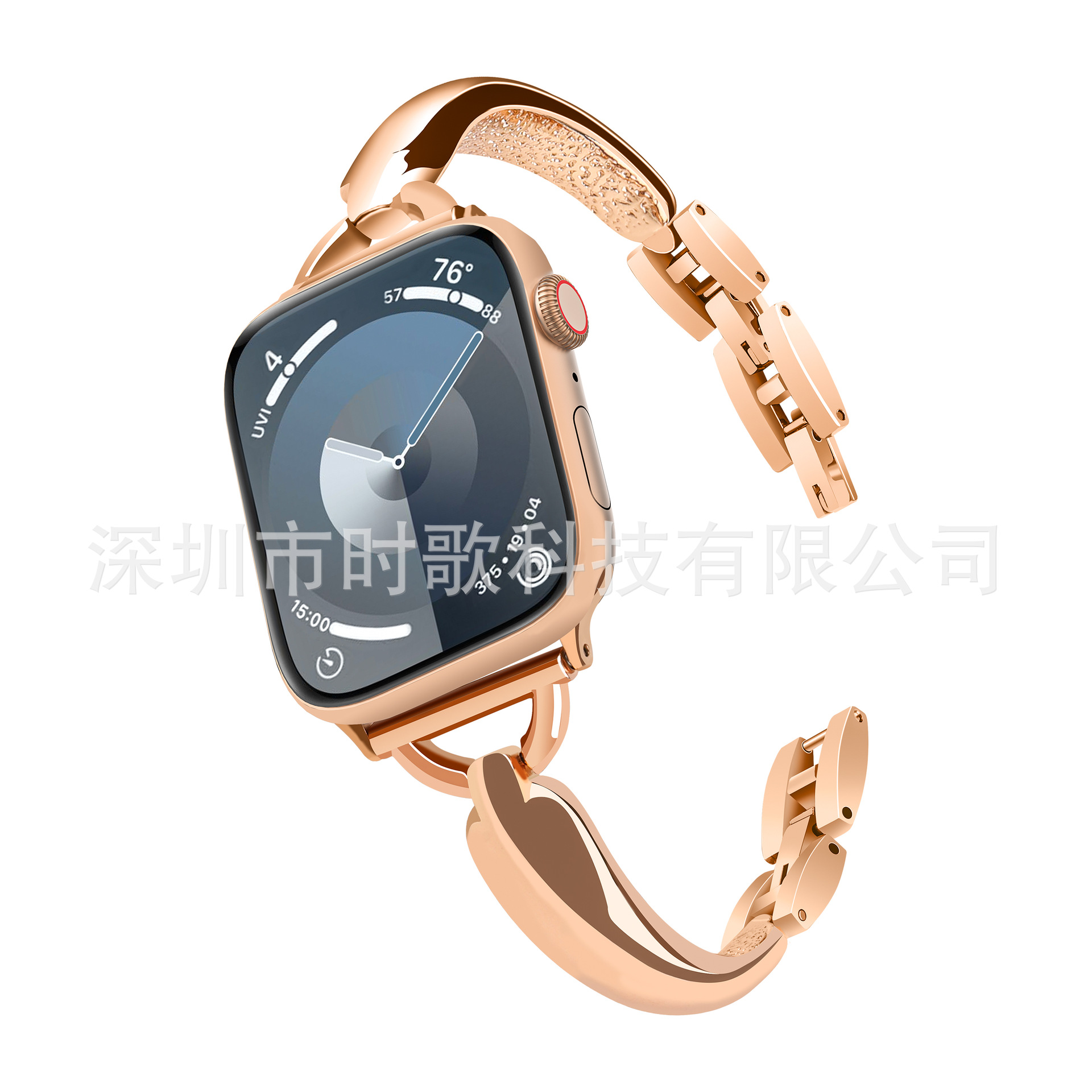 Picture of For Apple Watch Strap Small Man Waist Steel Strap applewatchS10 Generation 9 Curved Metal Thin Strap Wholesale