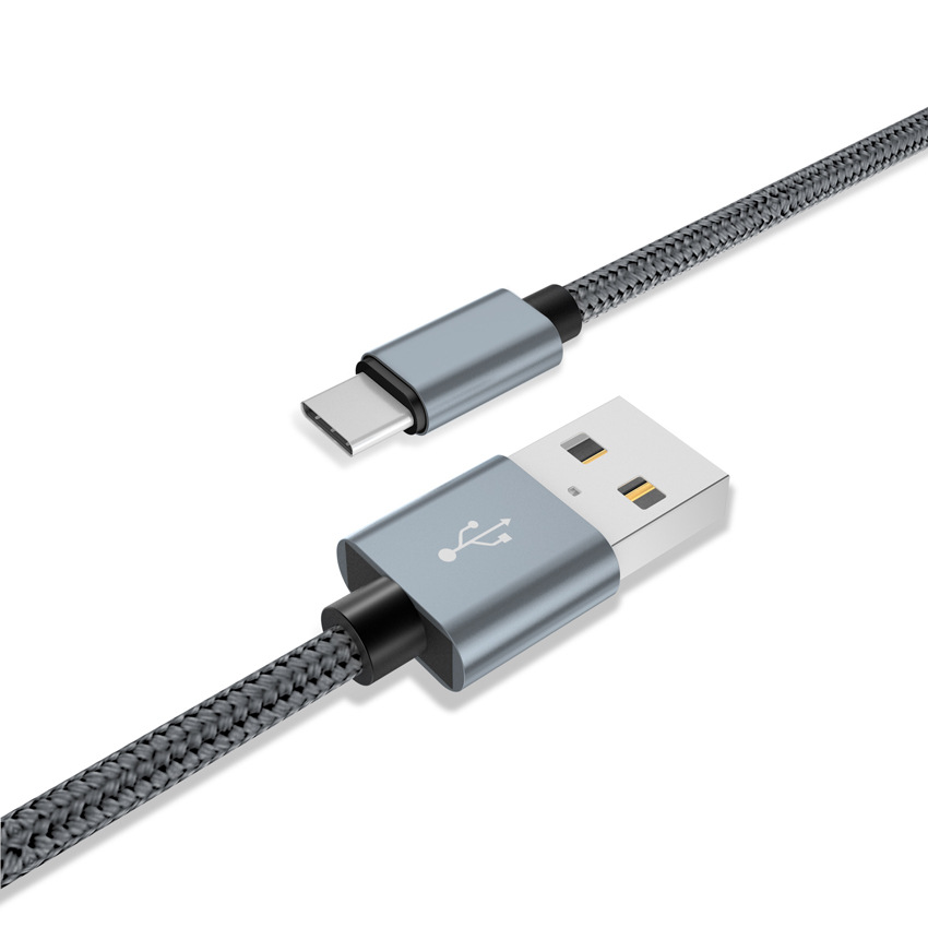 Picture of QC fast charging line is suitable for Apple iPhone braided data line type-c Android aluminum alloy nylon line usb