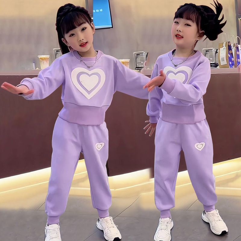 Picture of [Original Foam Printing] Girls Spring & Fall Suits New Spring Clothes, Medium and Large Kidsren's Sweatshirts, Kidsren's Two-Piece Sets