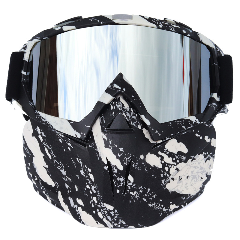 Picture of in stock cross-country motorcycle goggles adult new ski glasses detachable Harley goggles mask goggles
