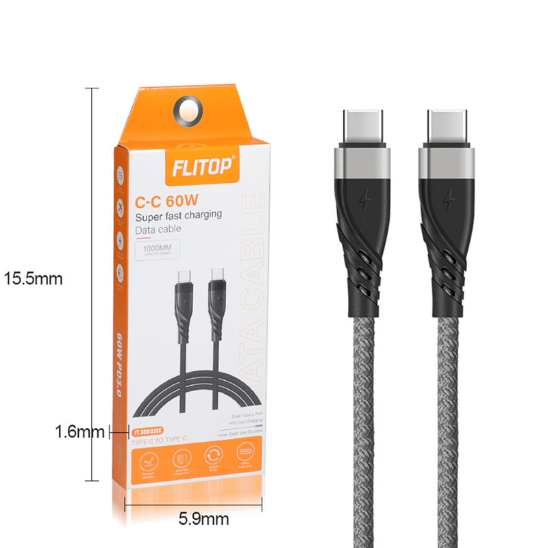 Picture of PD data line 60W fast charging line double TYPE-C line 20V3A for Apple IPHONE15 Huawei notebook