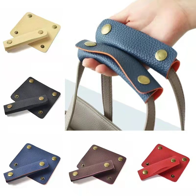 Double Buckle Luggage Handle Protective Leather Case Anti-Throttling Anti-Dirty Shoulder Strap Bag Shopping Bag Portable pu Leather