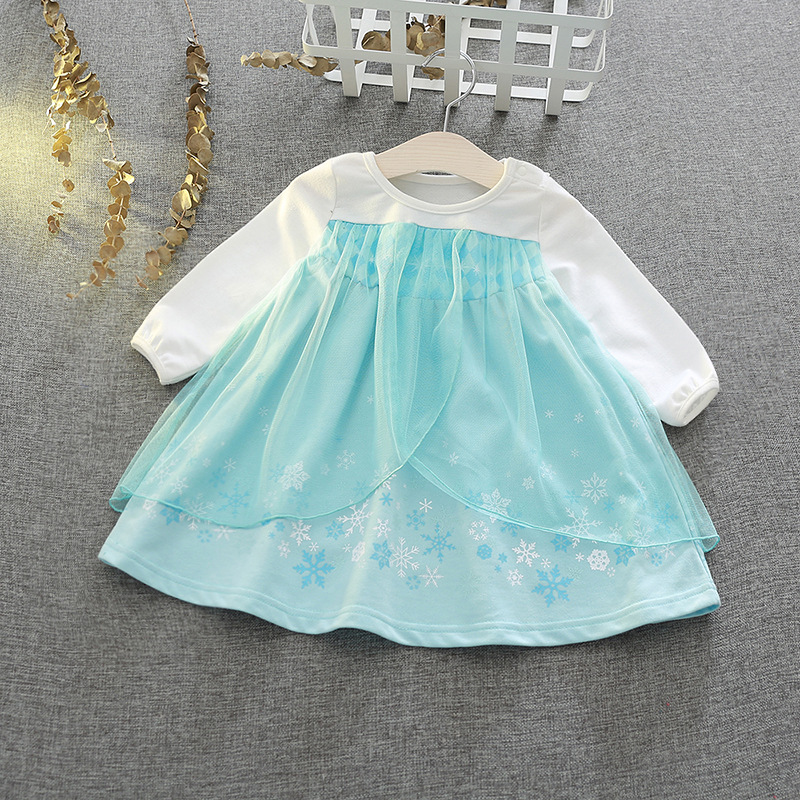 Picture of New Autumn Clothes Ice and Snow Anna Sophia Princess Dress Girls Dress Halloween Costume Children's Clothing Wholesale