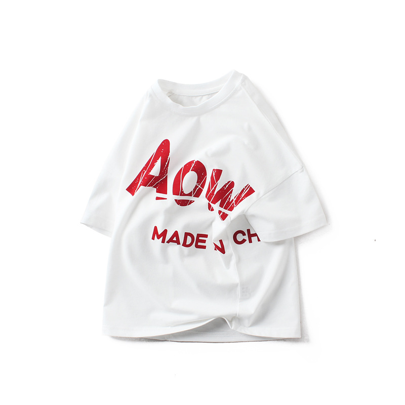 Picture of Children's clothing summer Korean children's clothing new boys short sleeve T-shirt boys cotton loose top children's short sleeve