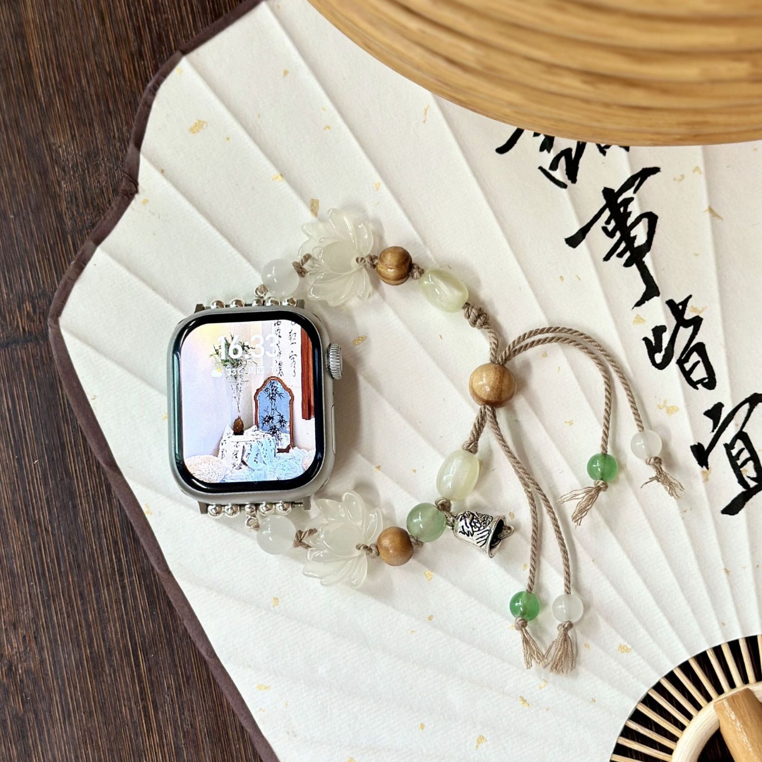Picture of New Chinese Lotus Pearl Braided Rope Iwatch Strap for S9 Apple Strap applewatch7865se
