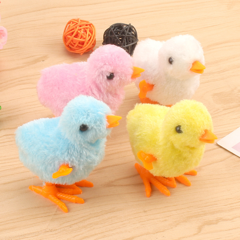 Picture of Stall Hot Selling Internet Red Coil Chicken Simulation Chain Jumping Chicken Shaking Tone Same Children's Toy Cute Internet Red Chicken