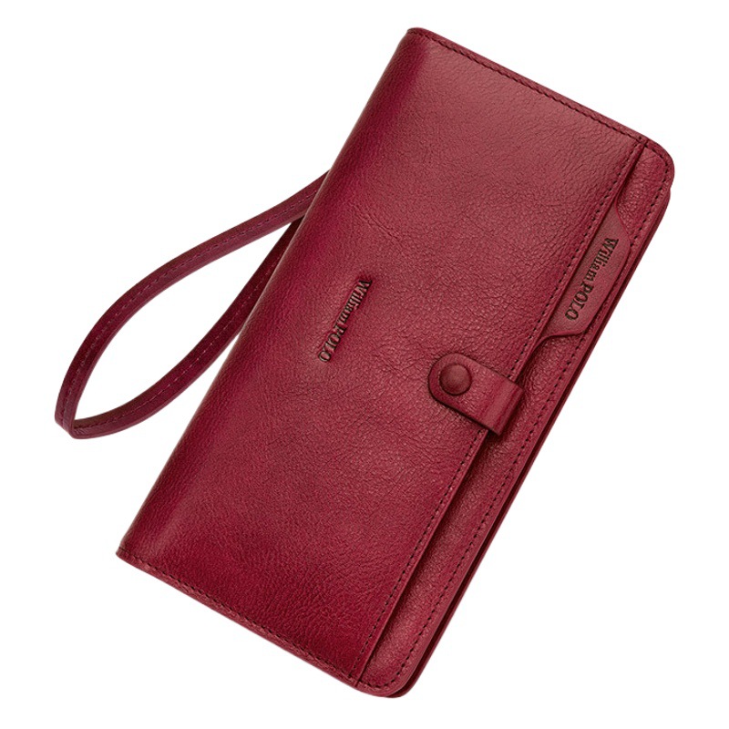 Emperor Paul Wallet Women's Long Wallet First Layer Cowhide Wallet Coin Purse Driver's License Wallet Women's Wallet Genuine Leather