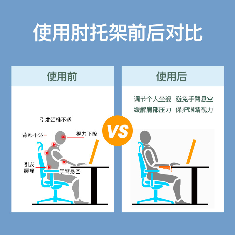 Picture of Creative Punch-free Computer Desk Hand Bracket Folding Rotating Arm Bracket Office Desk Household Elbow Bracket Wholesale