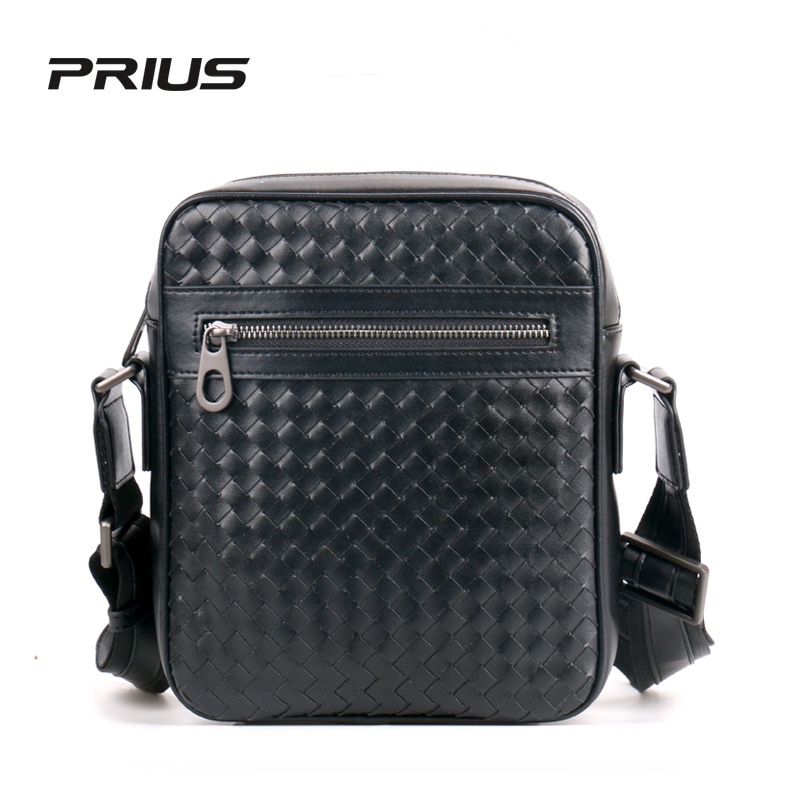 Prius2025 Spring and Summer New Backpack Men's Shoulder Bag Woven Crossbody Unlabeled Bag Cross-Border Exclusive Without Logo