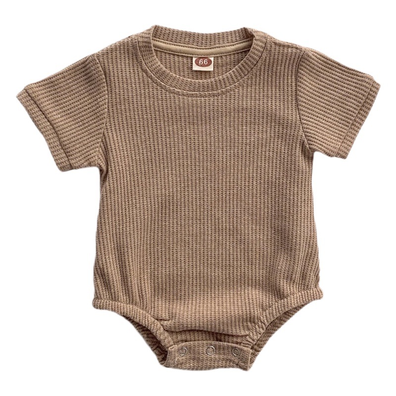 Baby and Child Short-Sleeved 24Ins Korean Style Children's Clothing Summer Triangle Jumpsuit Newborn Baby One-Piece Jumpsuit