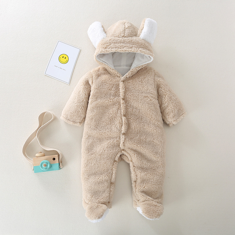 Picture of Factory Direct Supply Newborn Baby Short-sleeved Body Clothes Baby Outfit Winter Thickened Warm Climbing Clothes
