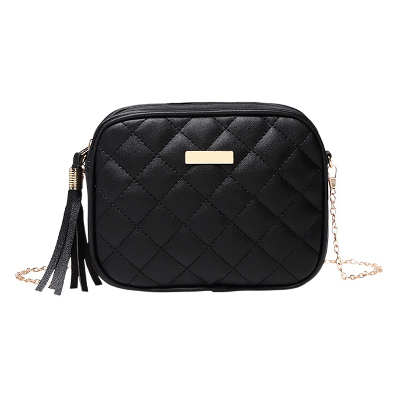 Foreign trade rhombus zipper women's bag 2023 spring and summer new fashion chain shoulder slung small square bag women's bag wholesale