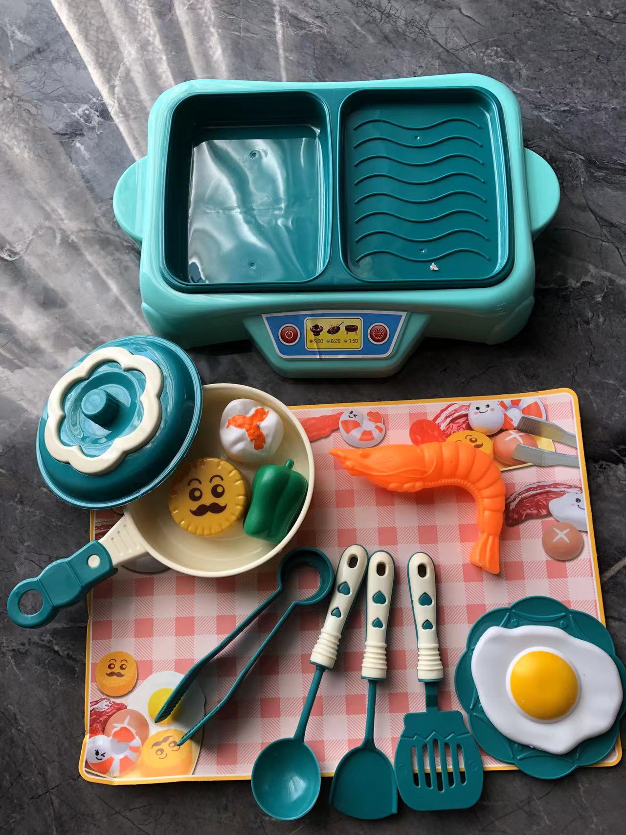 Picture of Children's Fun Kitchen Toys Boys and Girls Simulation Food Model Combination Set Full Set Mini