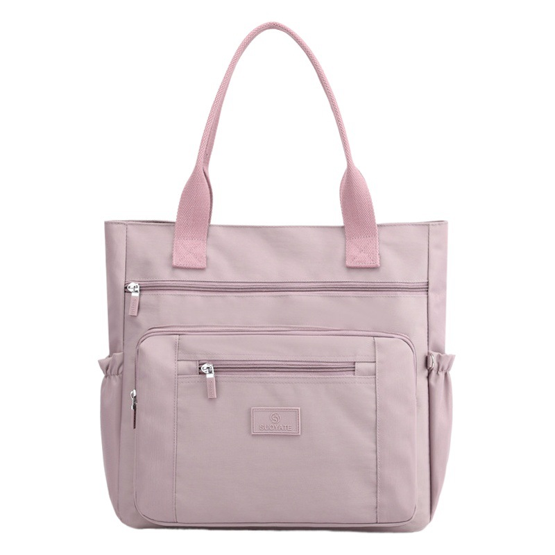 Trendy Women's Big Bag Lightweight Waterproof Nylon Cloth Bag Fashionable Outdoor Travel Handbag Large Capacity Shoulder Backpack