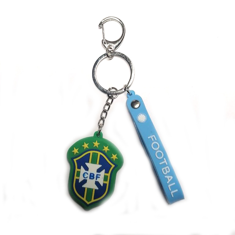 Picture of Real Madrid Atletico Paris Juventus AC inter Roman double-sided ball mark PVC Keychain D-shaped pendant fan gift supplies