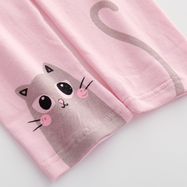 Picture of Spring and summer Korean cat girls leggings 95% cotton baby pants children's pants manufacturers wholesale